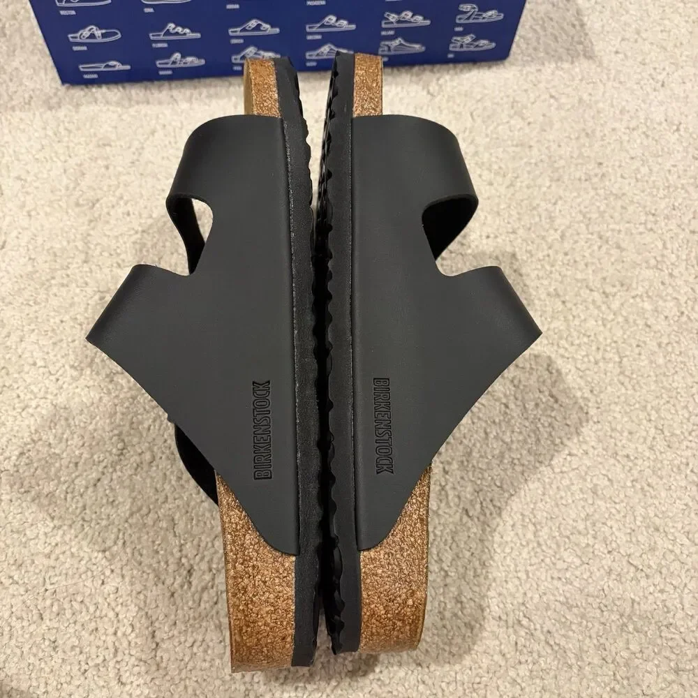 NIB Birkenstock Arizona Birko-Flor Sandals Black EU 42/women 11/men 9 Reg Fit